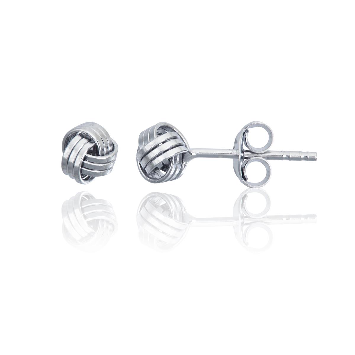 Sterling Silver 5MM Love Knot Stud