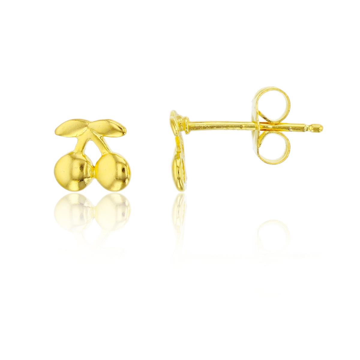Sterling Silver Yellow Cherry Sticks Studs