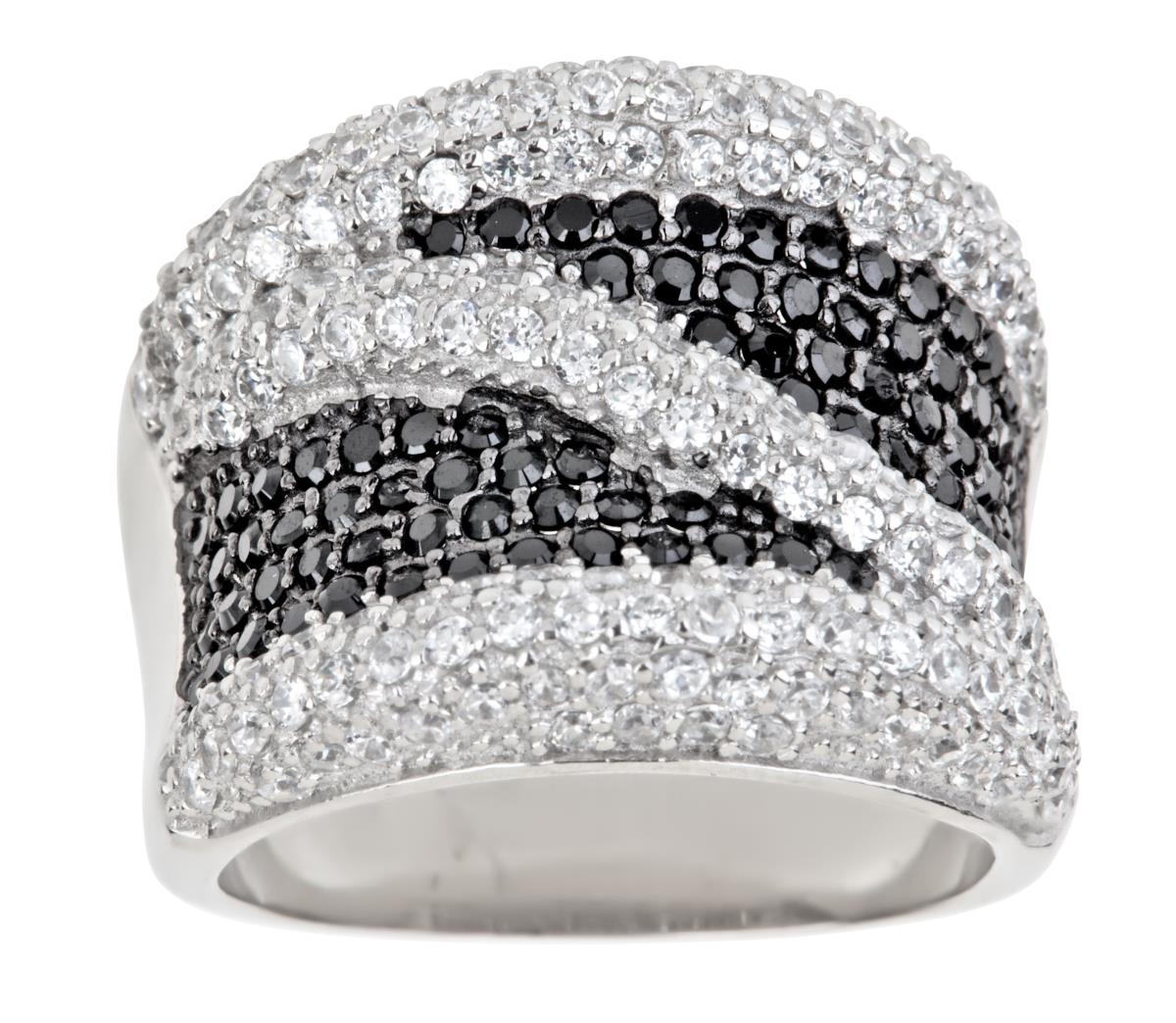 Sterling Silver BW Pave Ring
