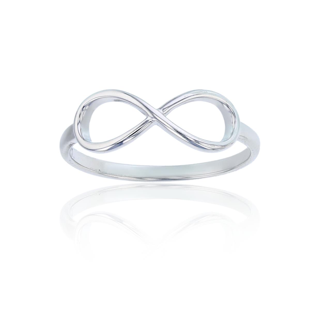 Sterling Silver Rhodium Infinity Ring