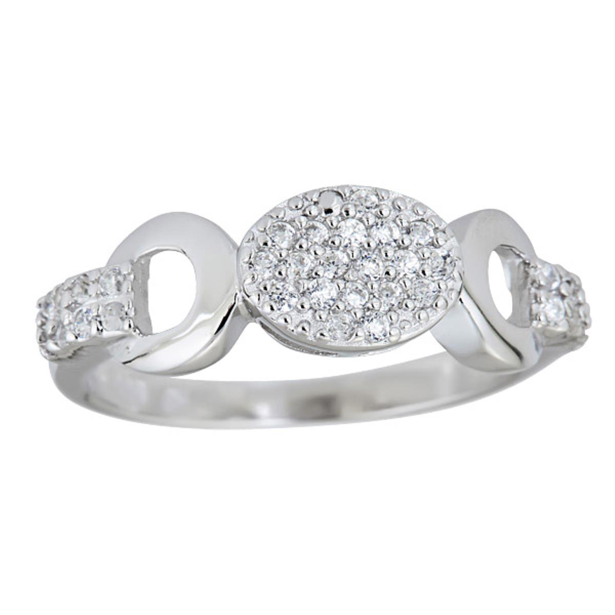 Sterling Silver Pave Fashion Ring