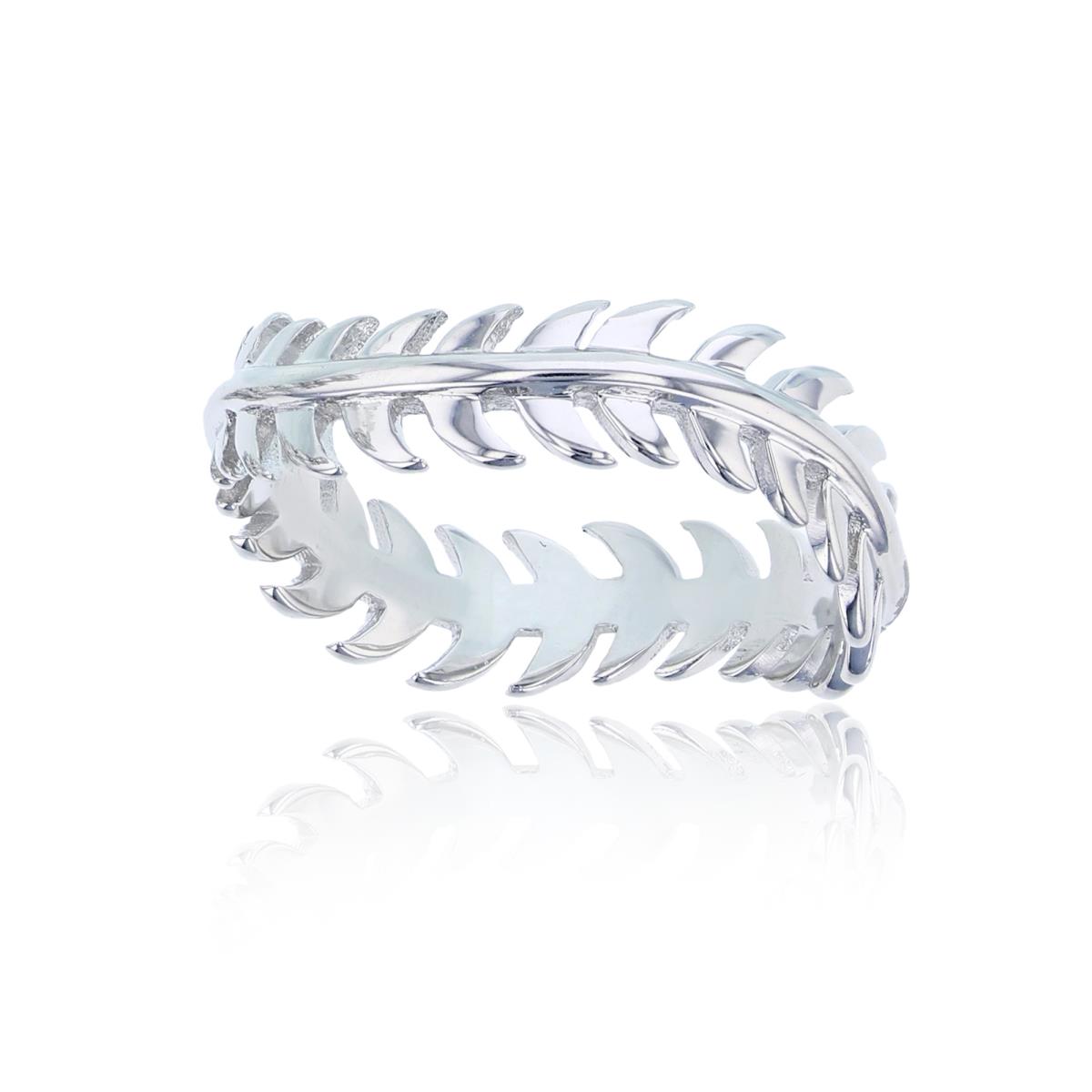 Sterling Silver Fishbone Eternity Ring
