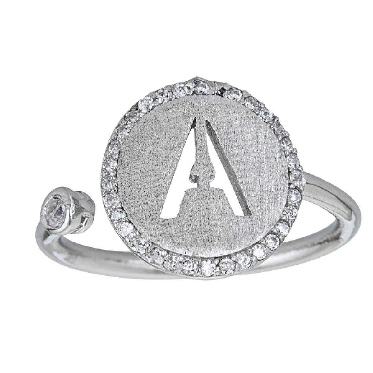 Sterling Silver Initial A Ring