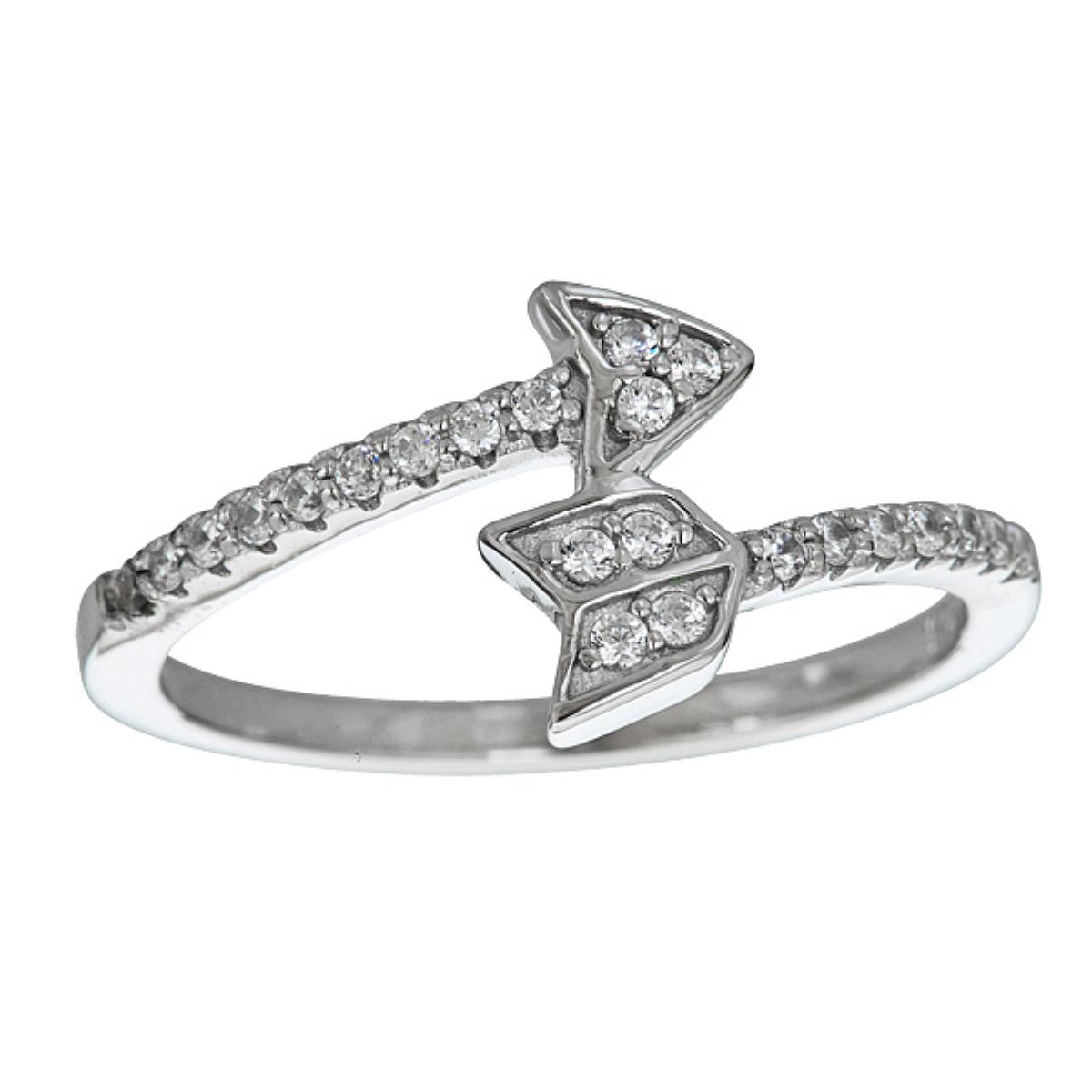Sterling Silver Pave Arrow Ring