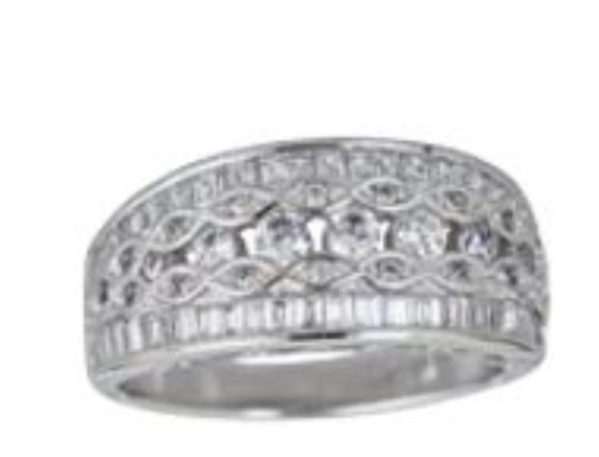 Sterling Silver Fancy Multi-stone Infinity Fashion Ring