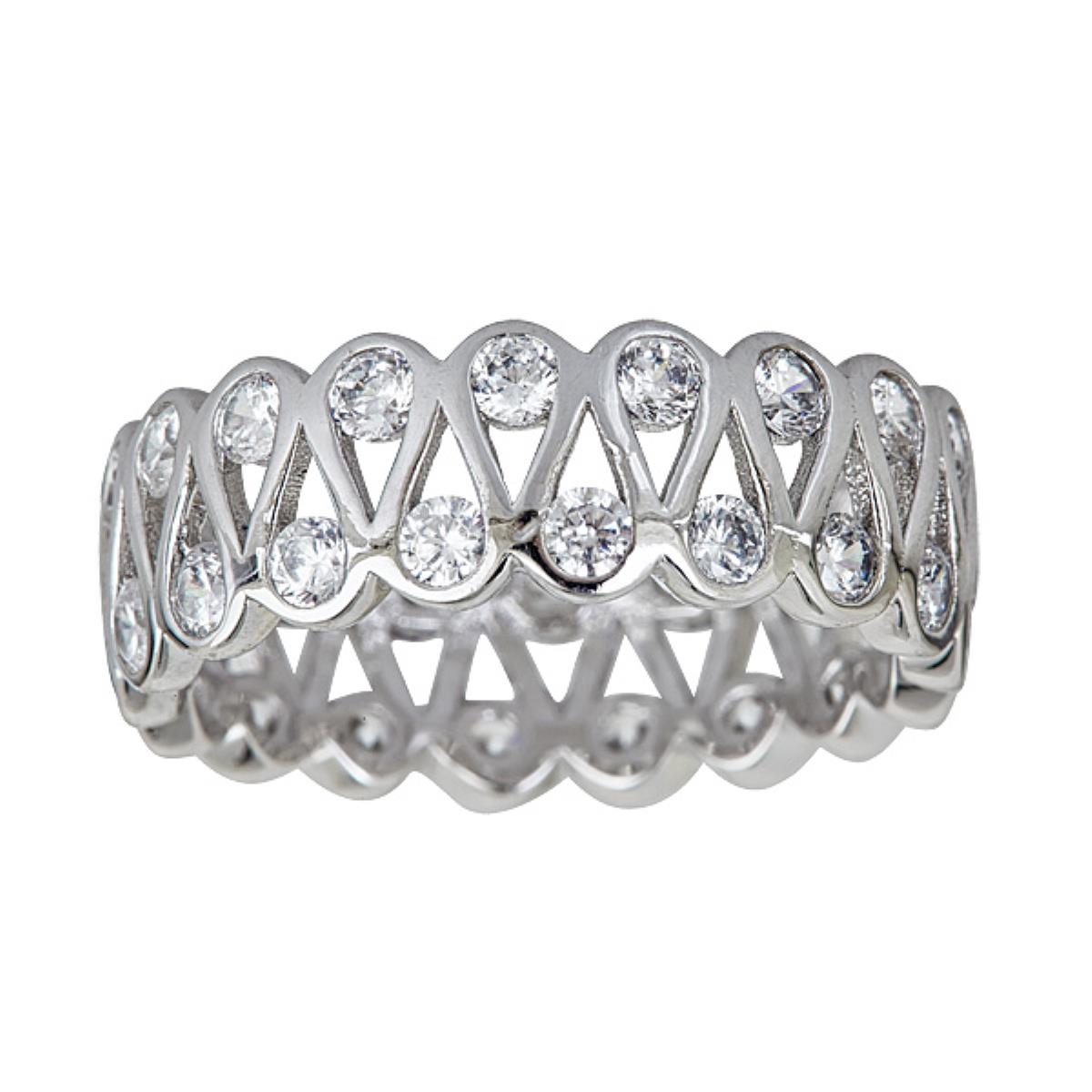 Sterling Silver Squiggle Eternity Ring