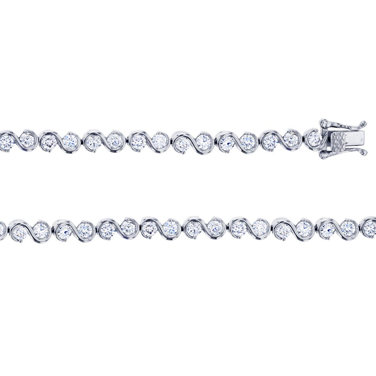 Sterling Silver 3mm Infinity Figure 8 Tennis Bracelet