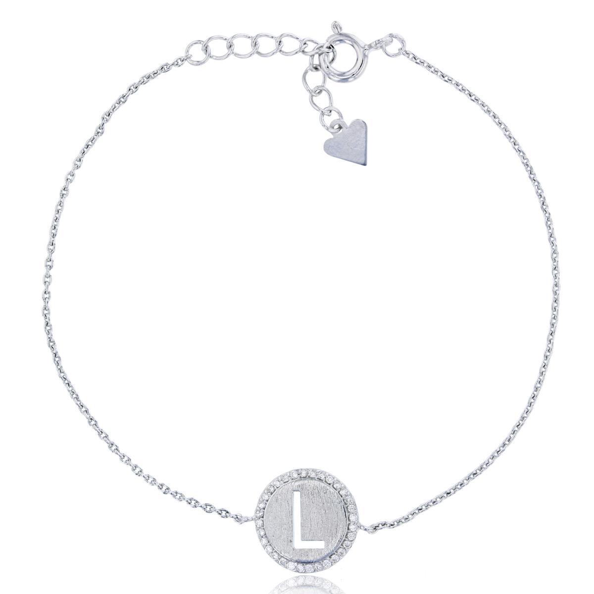 Sterling Silver Initial L Bracelet