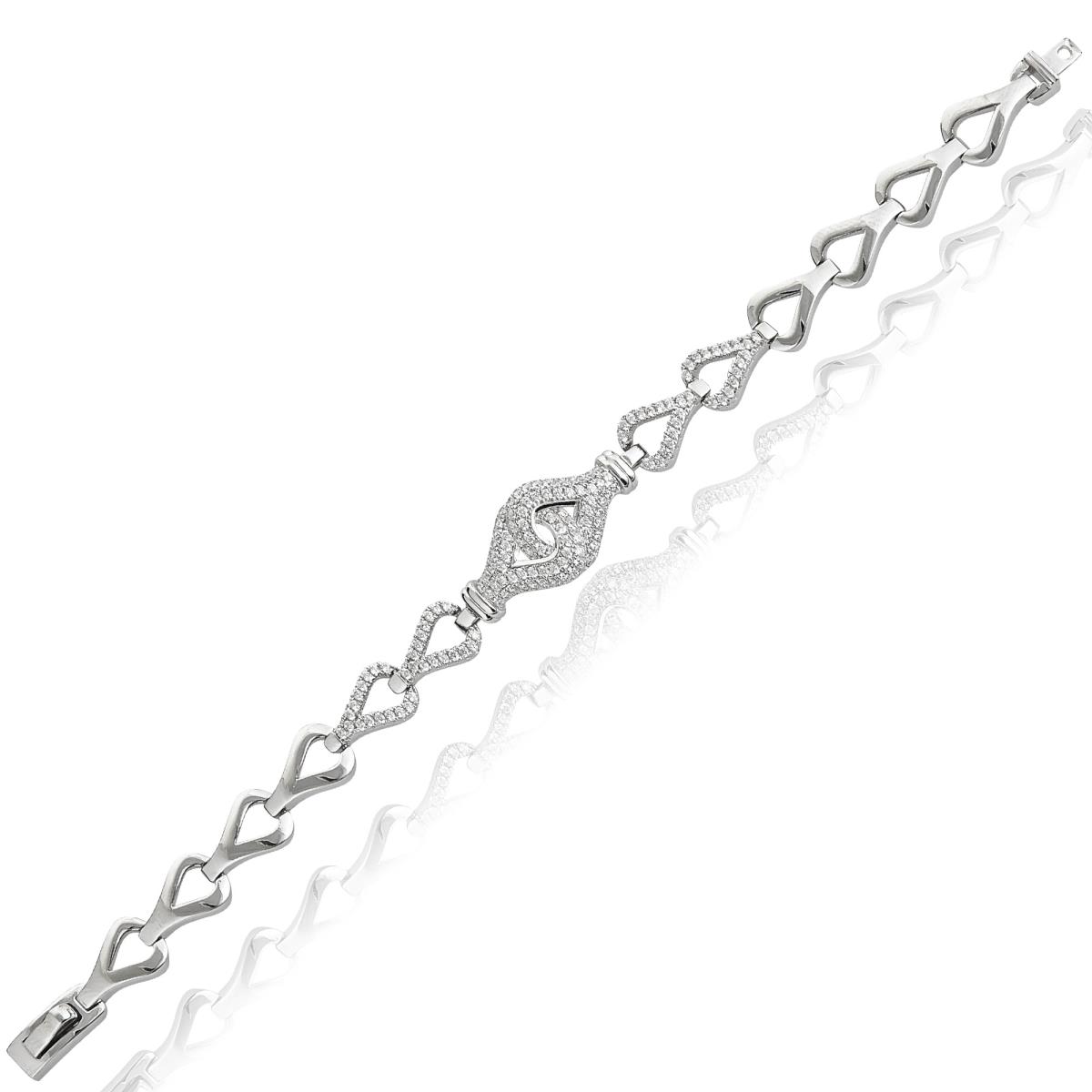 Sterling Silver Swirl Fashion Bracelet
