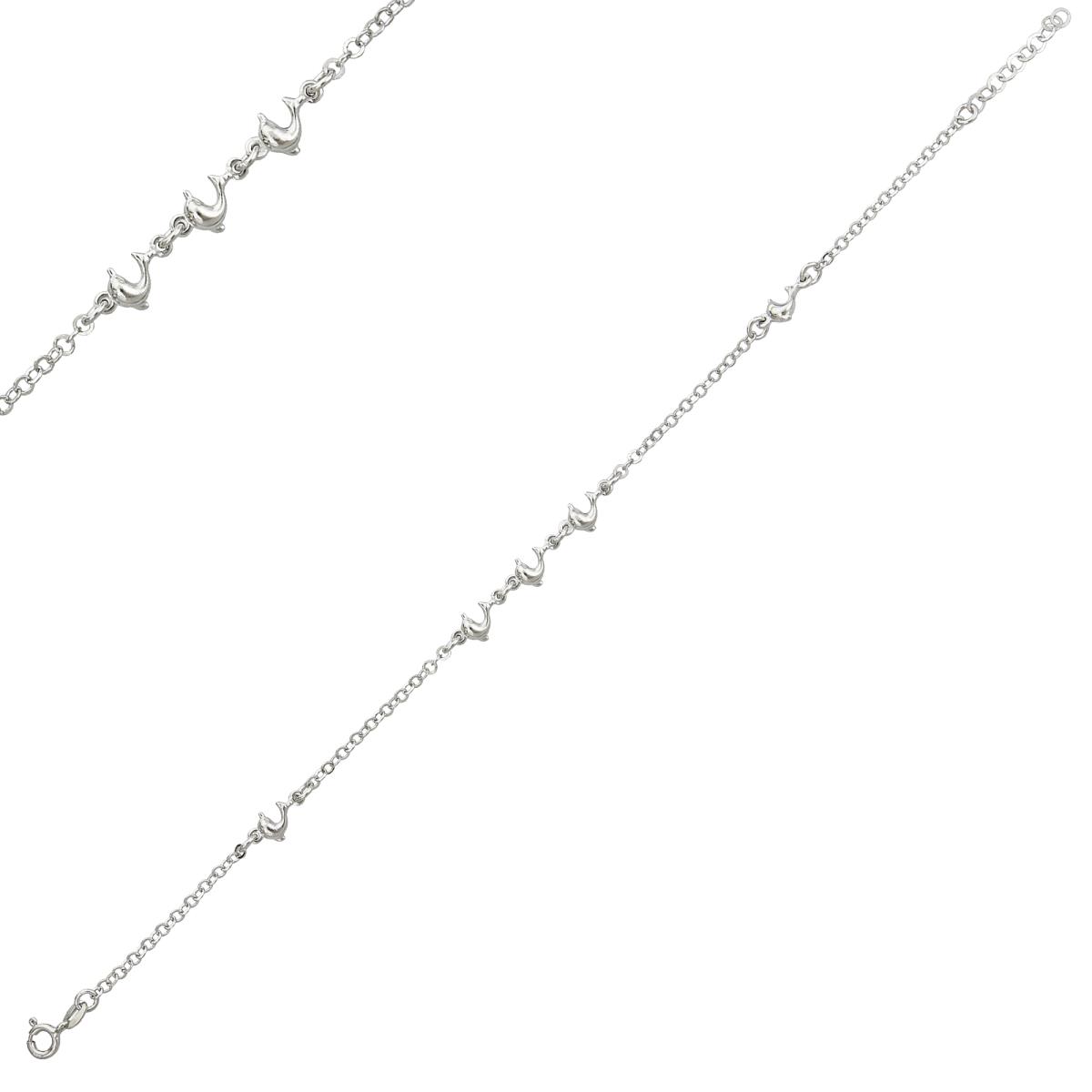 Sterling Silver Dolphin anklet