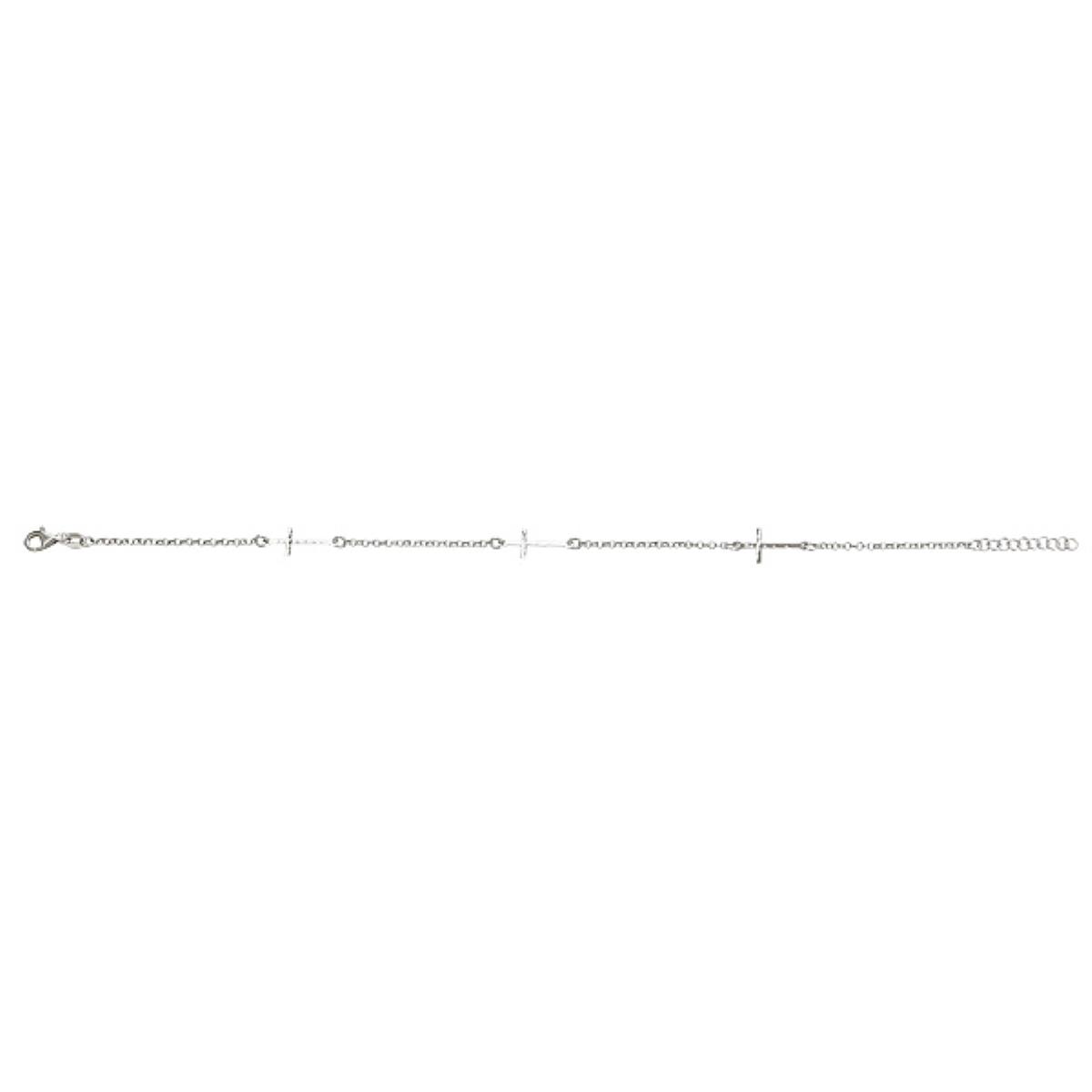 Sterling Silver DC Cross Anklet