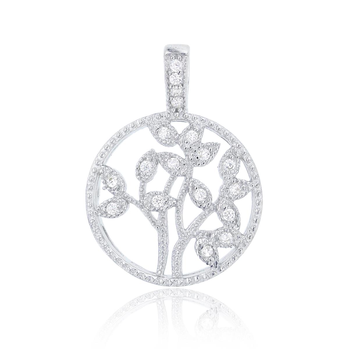 Sterling Silver Round Tree of Life Pendant