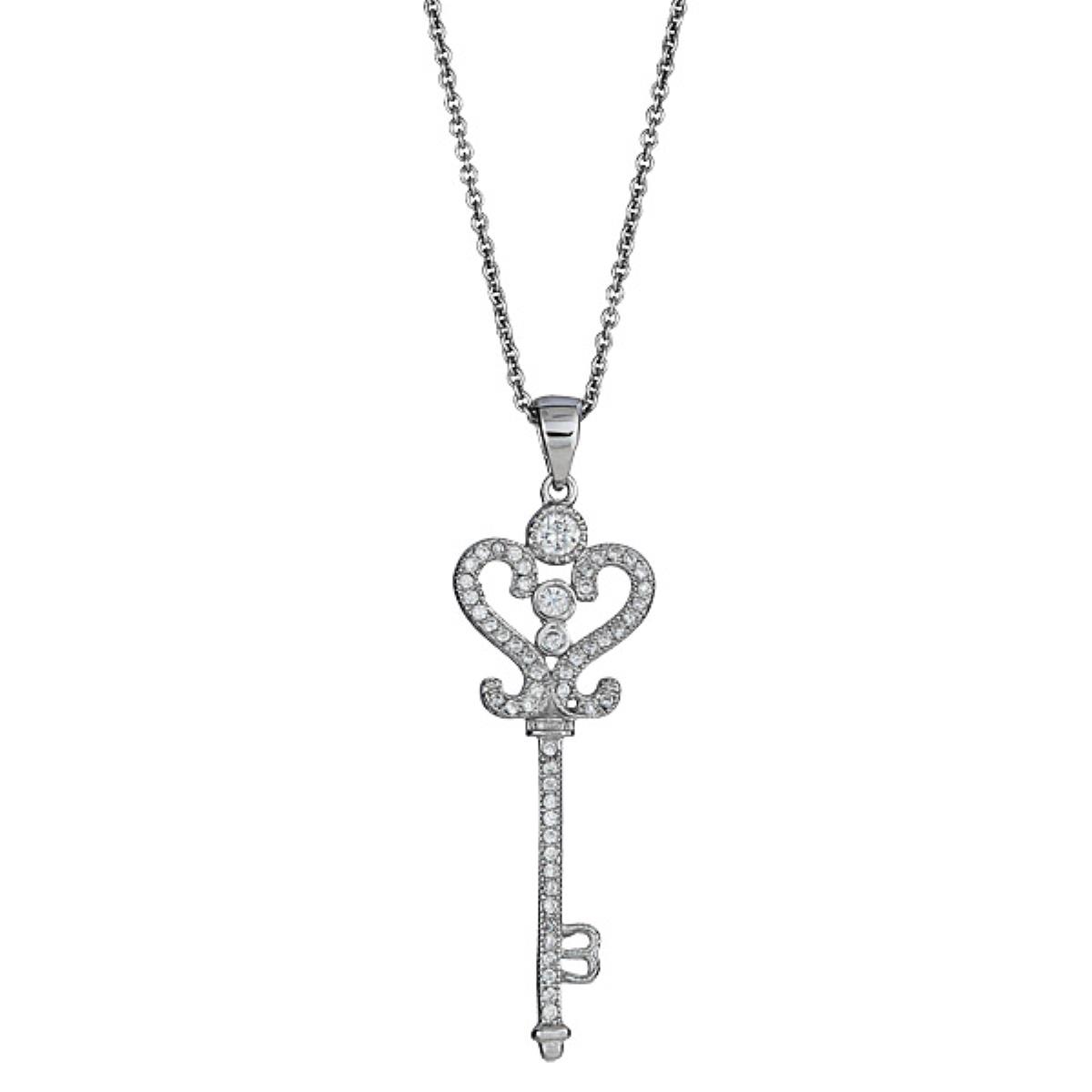 Sterling Silver Key Pendant