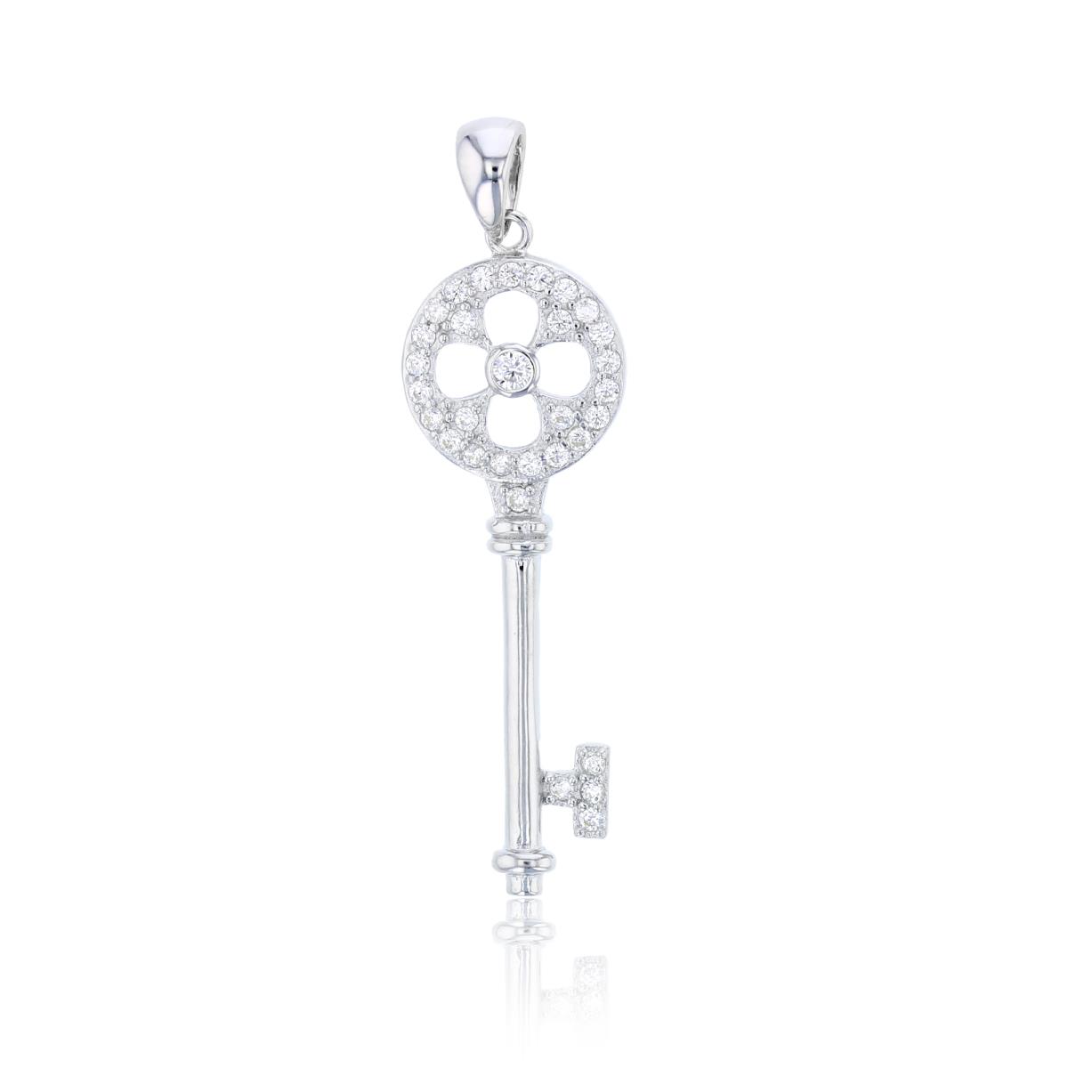 Sterling Silver Key Pendant
