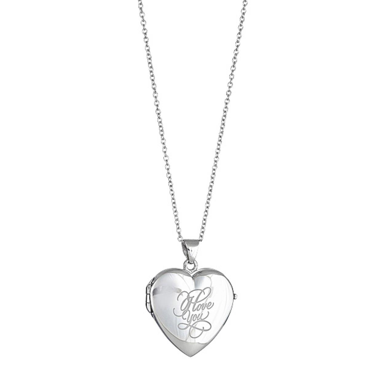 Sterling Silver mm  I Love You Heart Locket