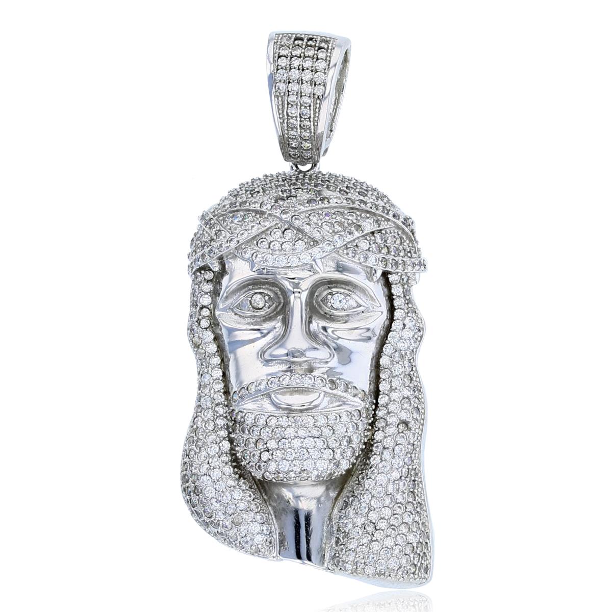 Sterling Silver mm Jesus Head Pendant