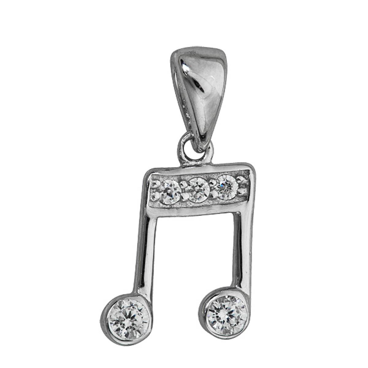 Sterling Silver Musical Note Pendant