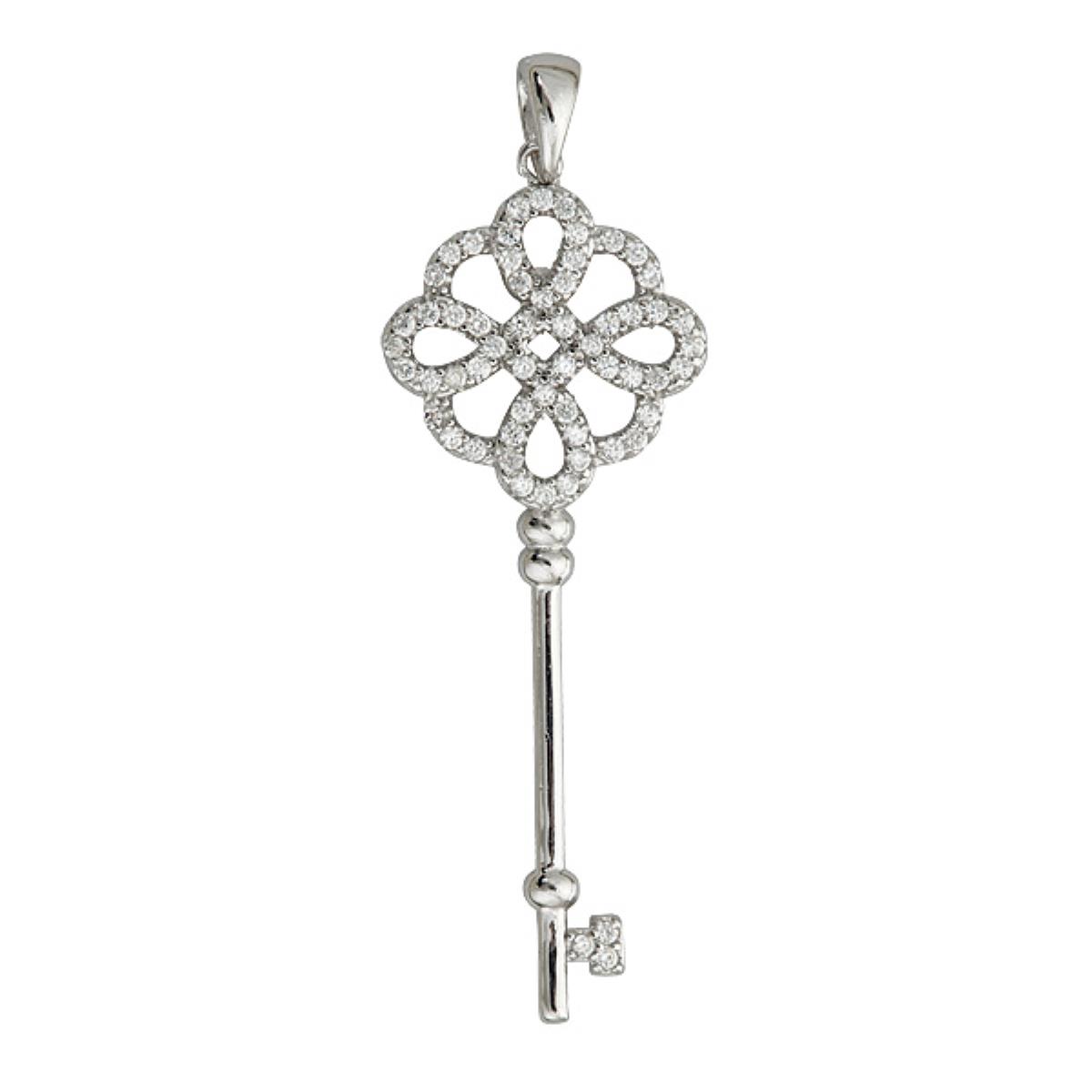 Sterling Silver Key Pendant
