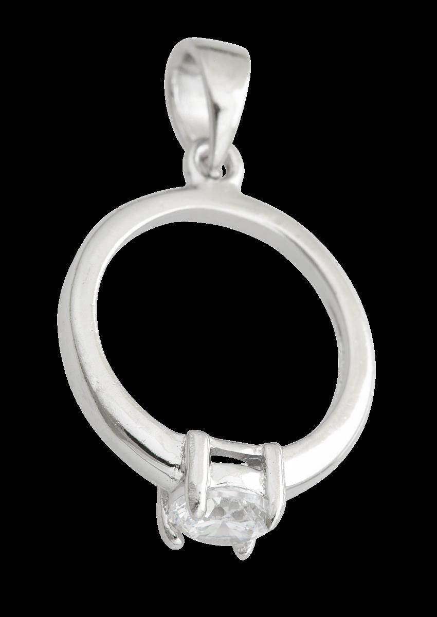 Sterling Silver Engagement Ring Pendant