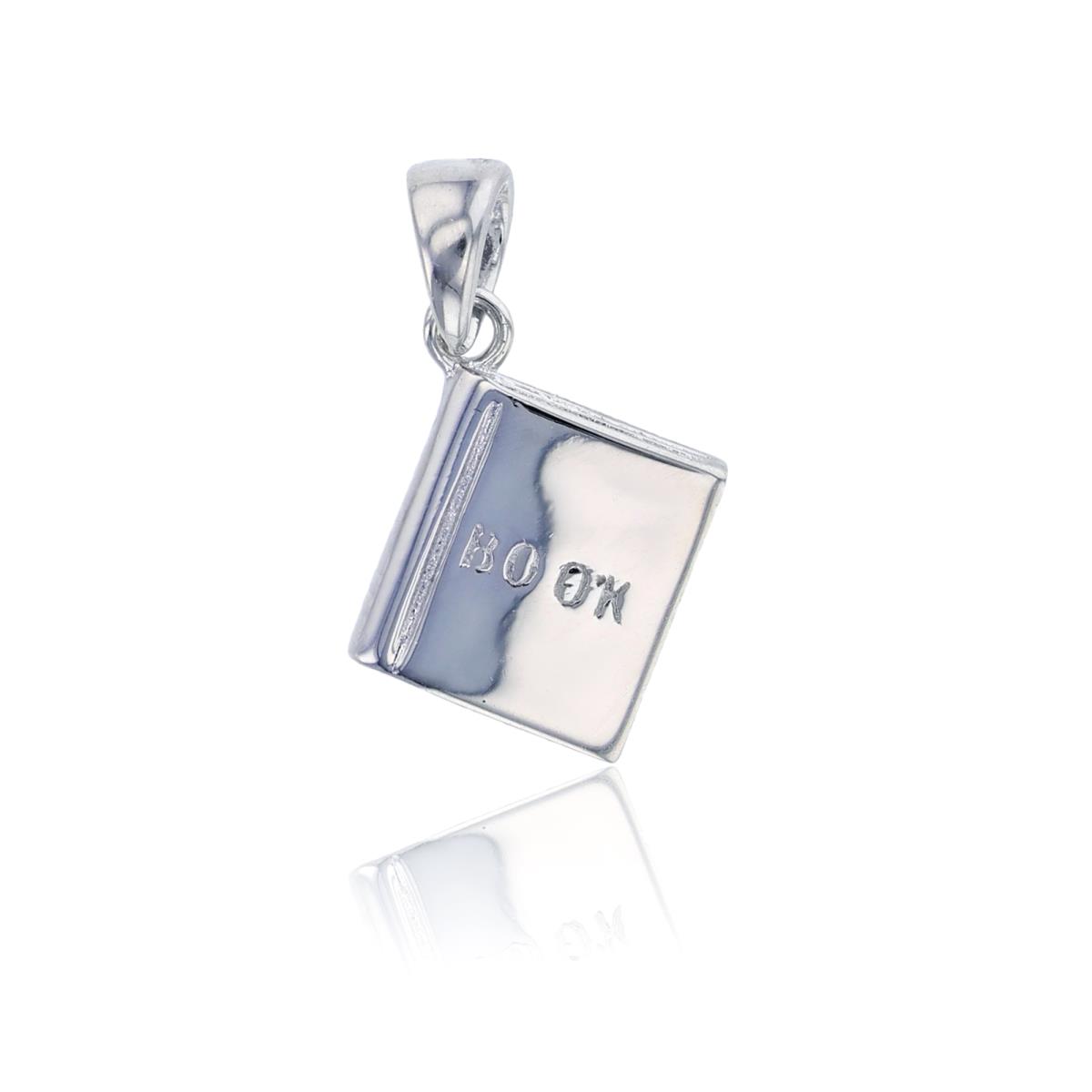Sterling Silver Closed Book Pendant