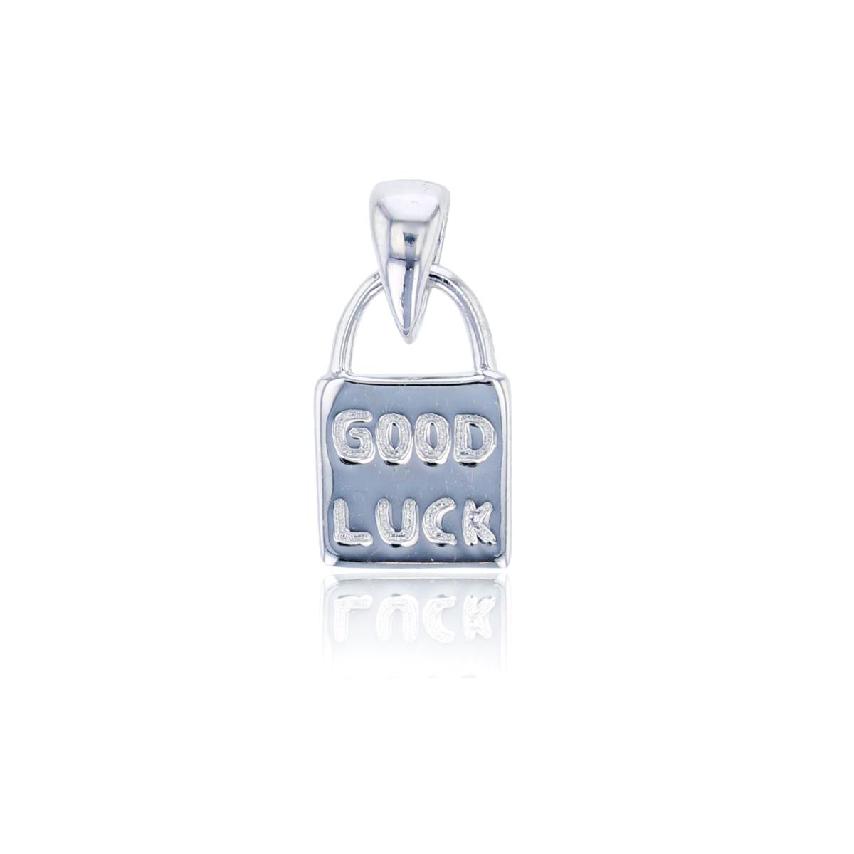 Sterling Silver Good Luck Lock Pendant