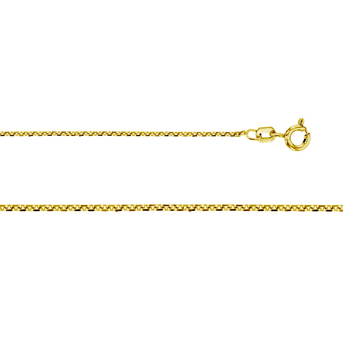 Sterling Silver Yellow 1.30mm 18" Diamond Cut Cable 040 Chain