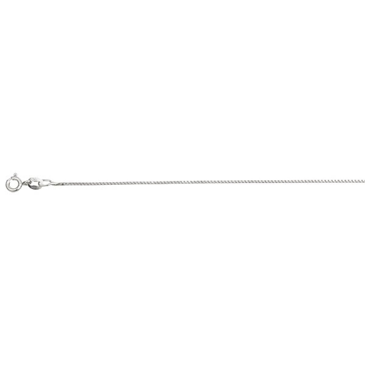 Sterling Silver 0.85mm 16" Box 015 Rhodium Plated Chain