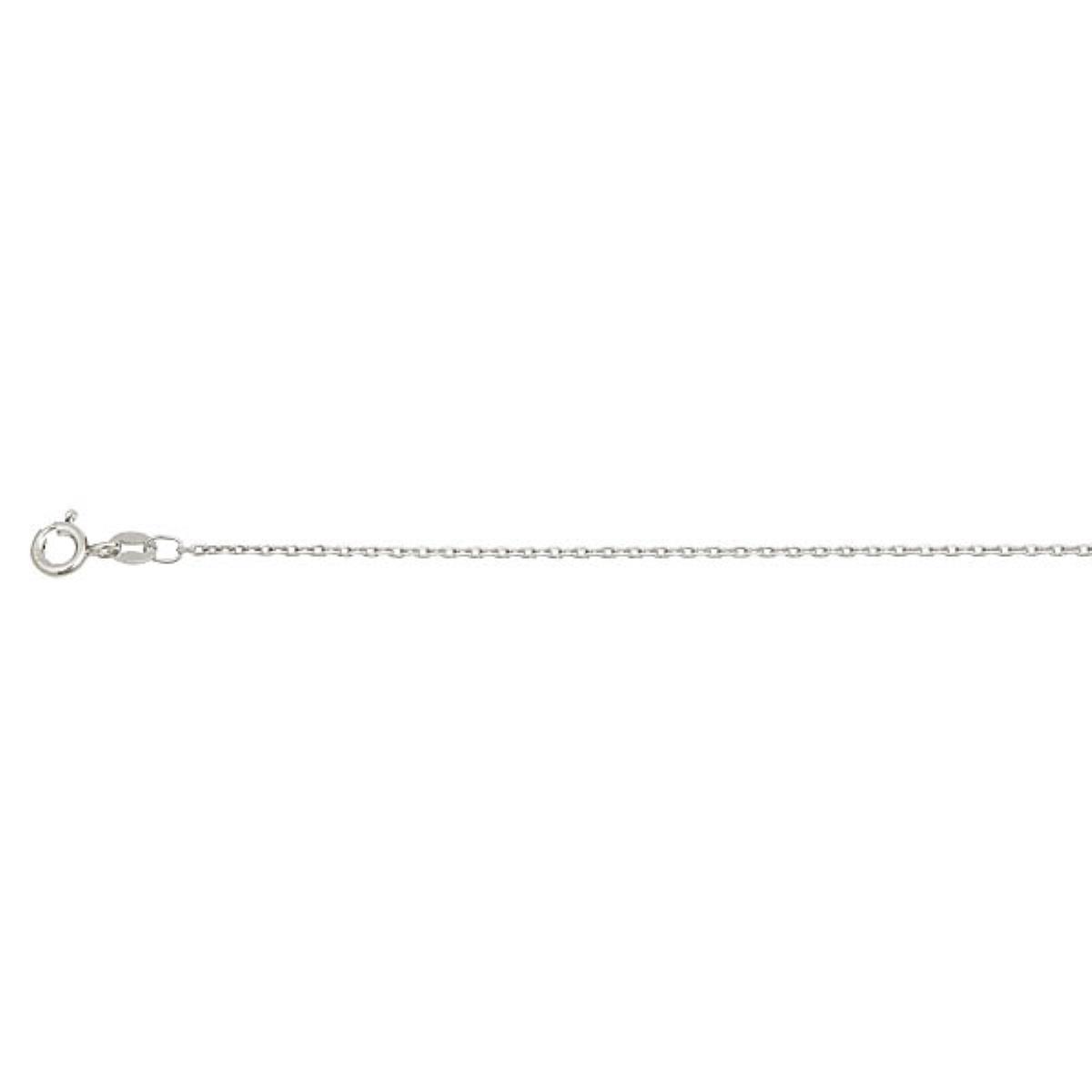 Sterling Silver 1.20mm 16" Round Wheat Rhodium Plated Chain