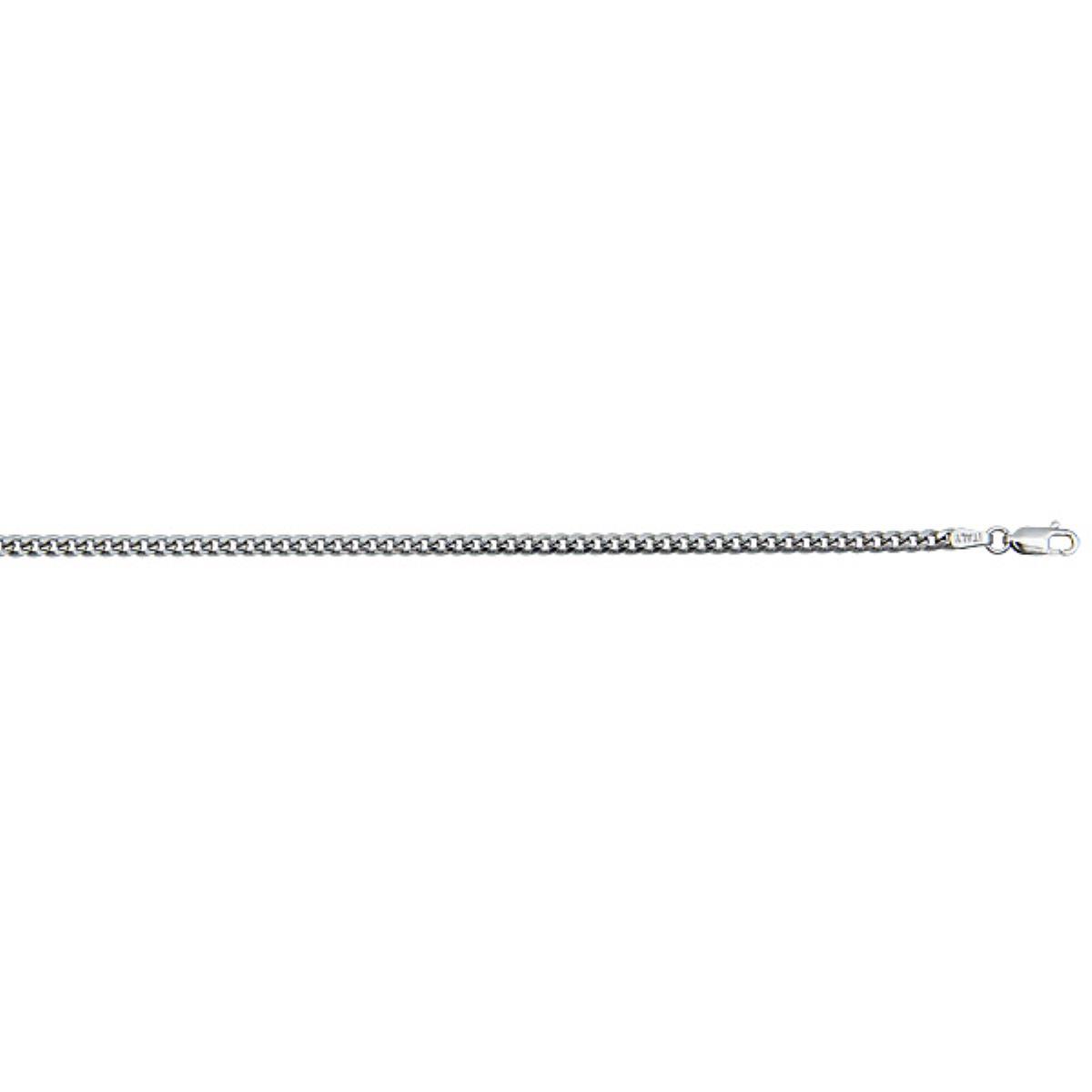 Sterling Silver 3.20mm 20" 100 Miami Cuban Rhodium Plated Chain