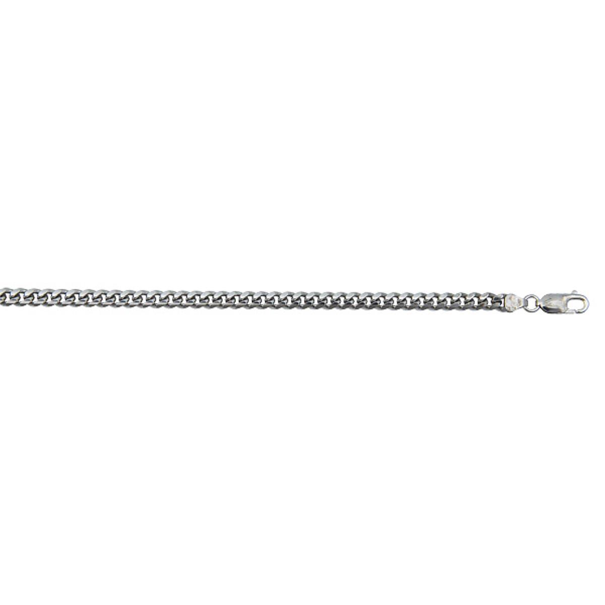 Sterling Silver 6.30mm 24" 180 Miami Cuban Rhodium Plated Chain