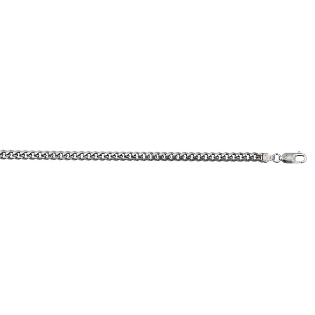 Sterling Silver 6.30mm 30" 180 Miami Cuban Rhodium Plated Chain