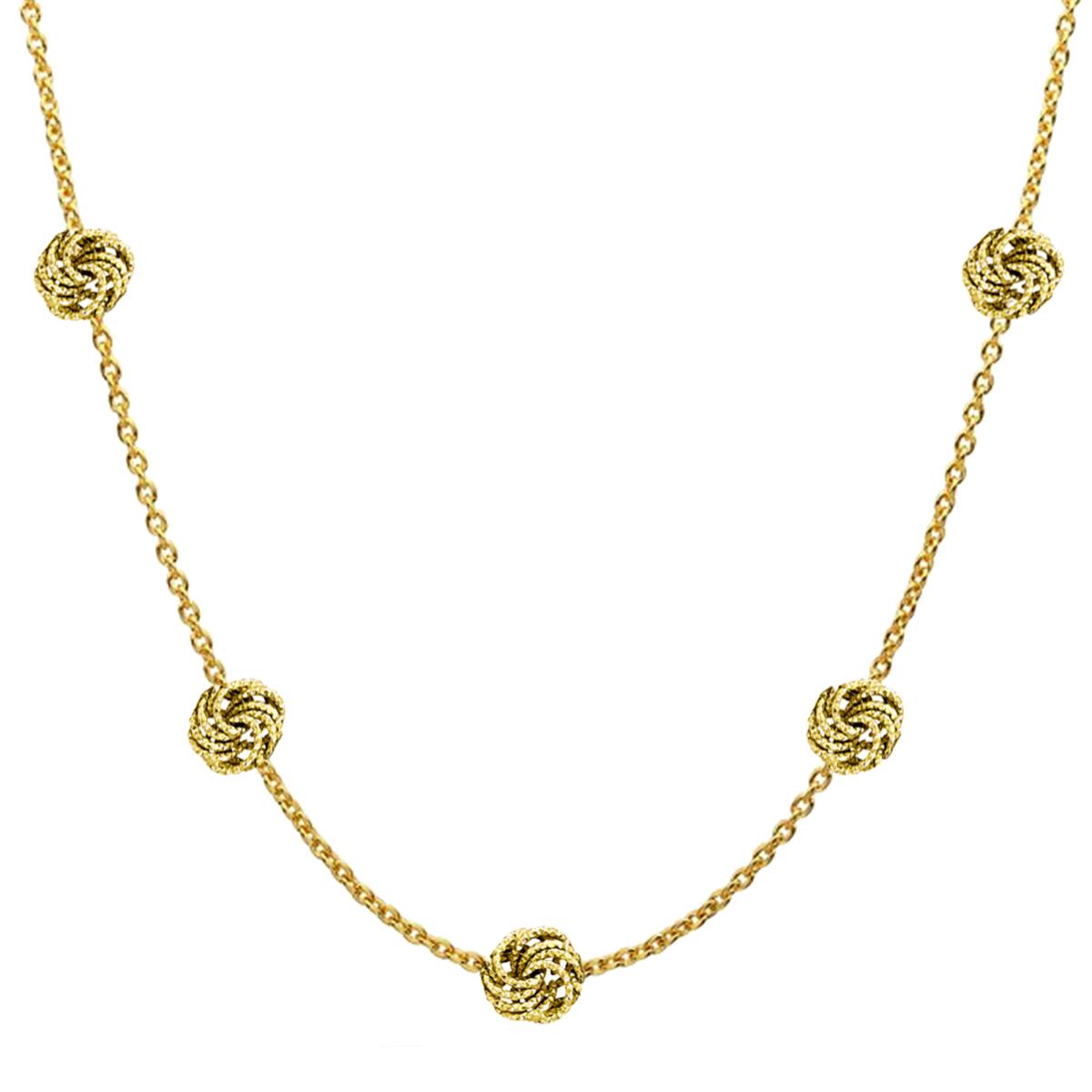 14K Yellow Gold DC Rosetta Station Necklace