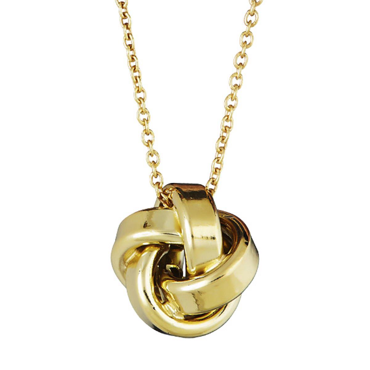 Sterling Silver Yellow Love Knot 18" Necklace