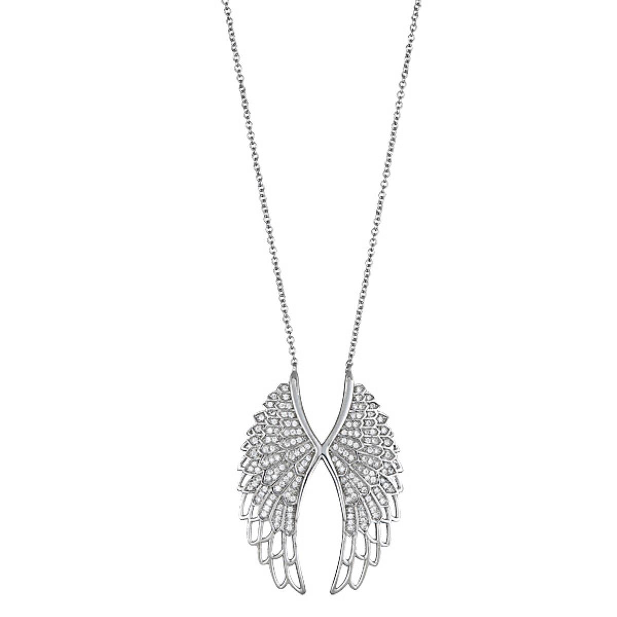 Sterling Silver Double Wing Necklace