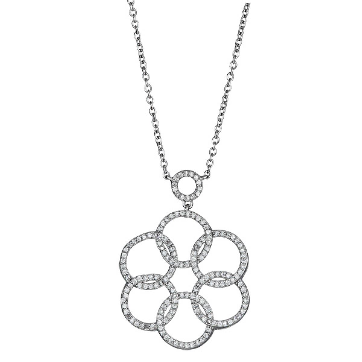Sterling Silver Fashion Olympic Necklace