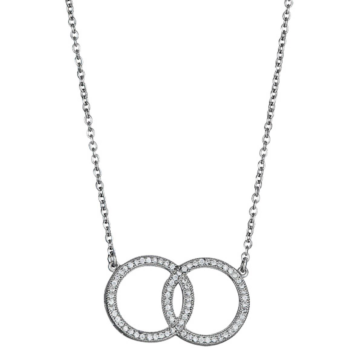 Sterling Silver Geometric Circles Necklace