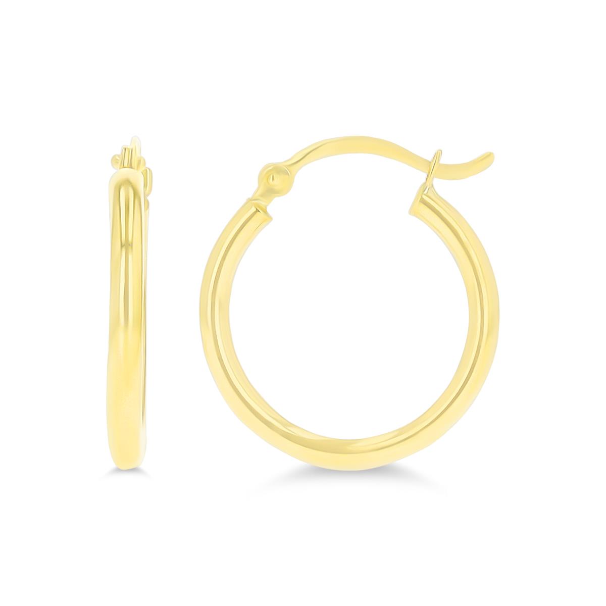 14K Yellow Gold 2x20MM Polished Hoop Earring