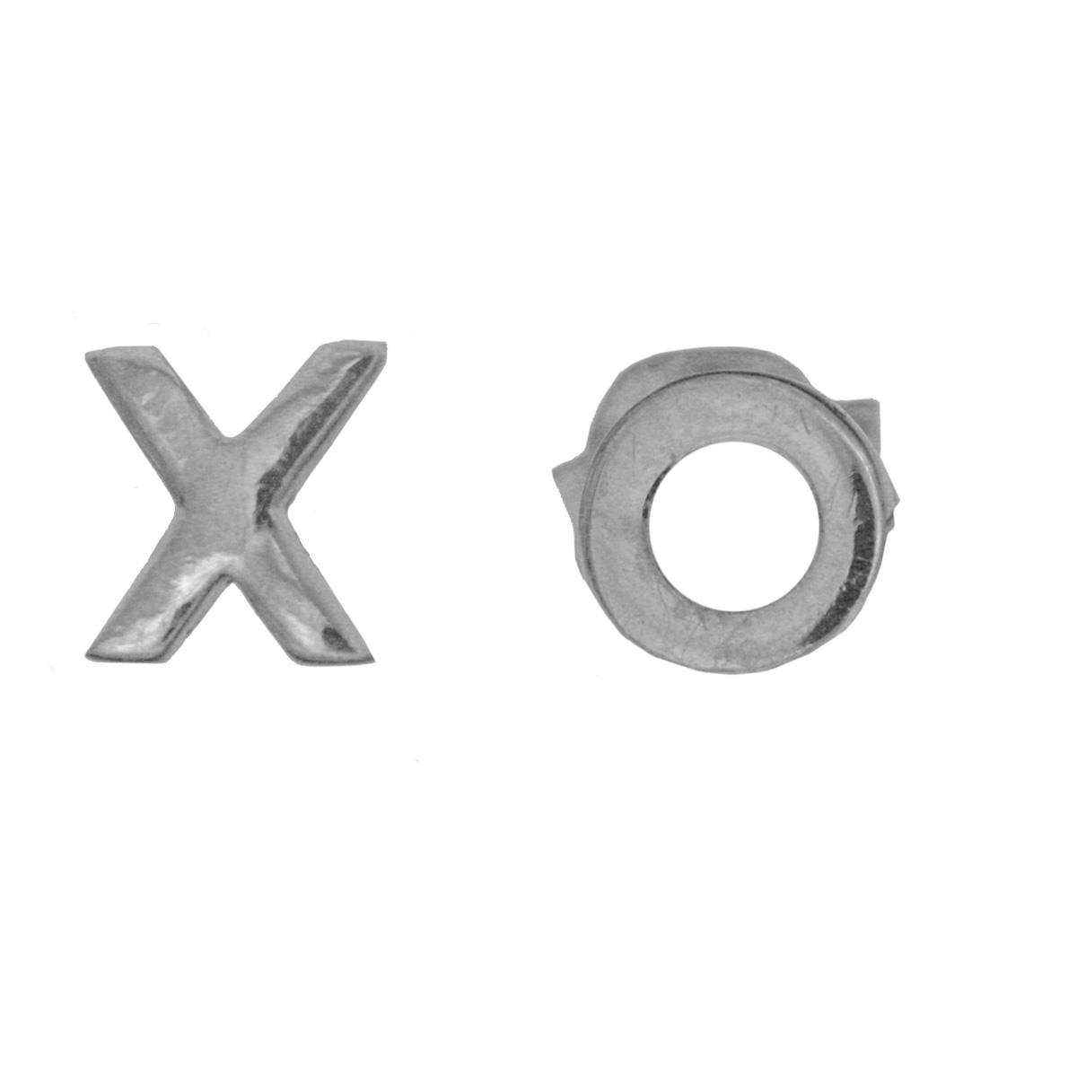 Sterling Silver 'XO' 5mm Stud Earring