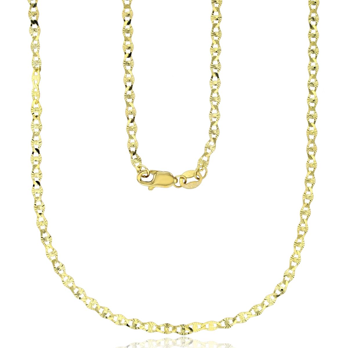 14k Yellow Gold 2.50mm Cable Strip 050 Chain 