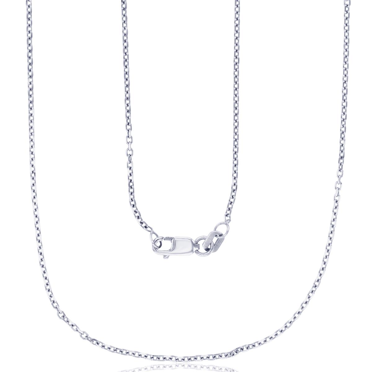 14K White Gold 1.30mm DC Rolo Cable 035 16" Chain