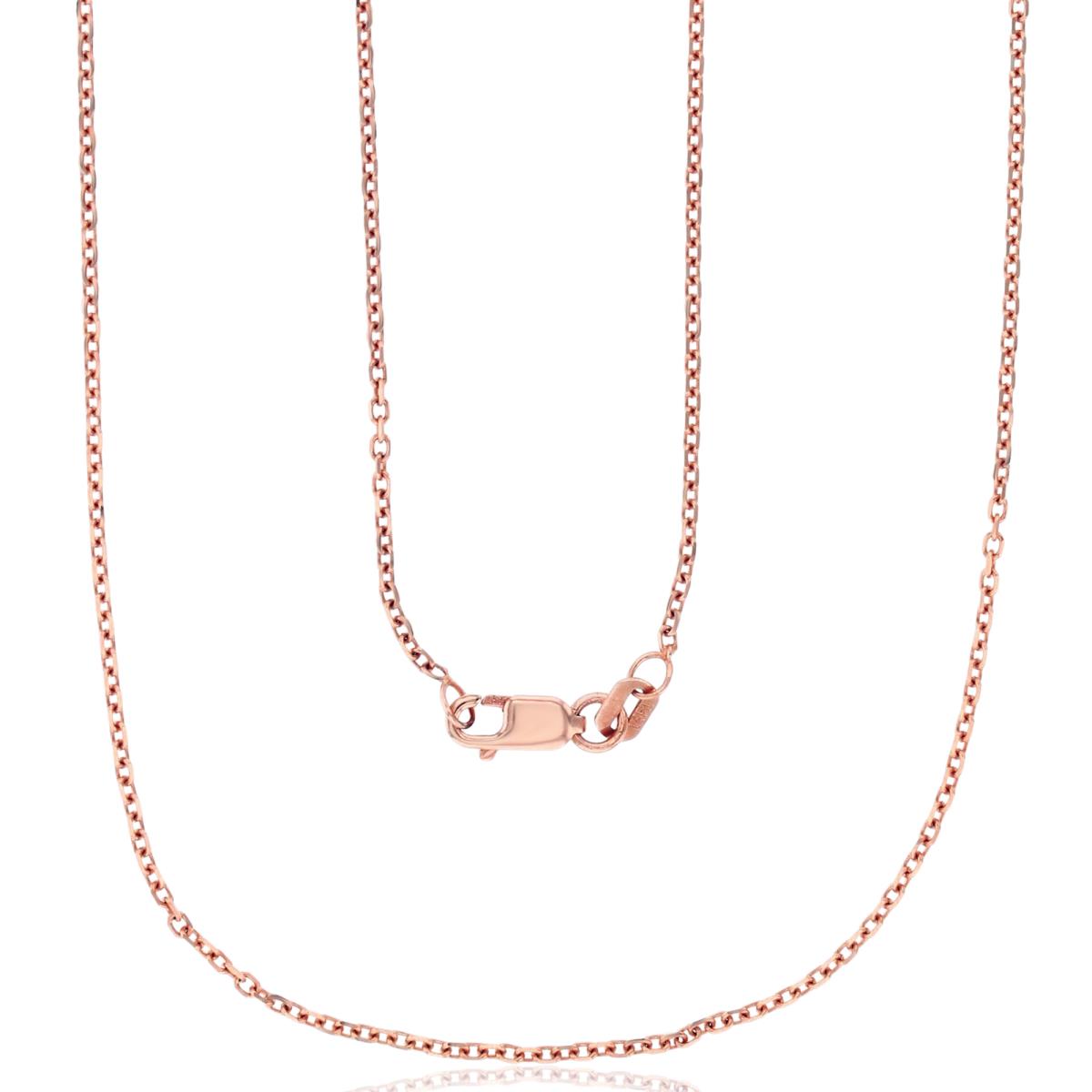 14k Rose Gold 1.30mm DC Rolo Cable 035 18" Chain