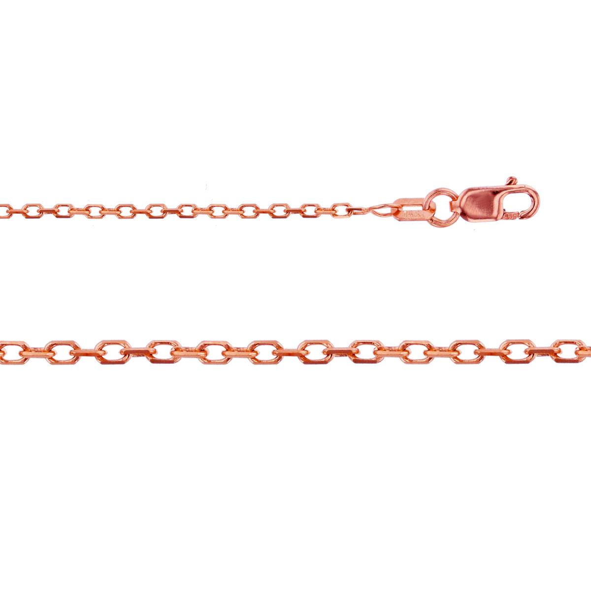 14k Rose Gold 1.50mm DC Rolo Cable 040 22" Chain