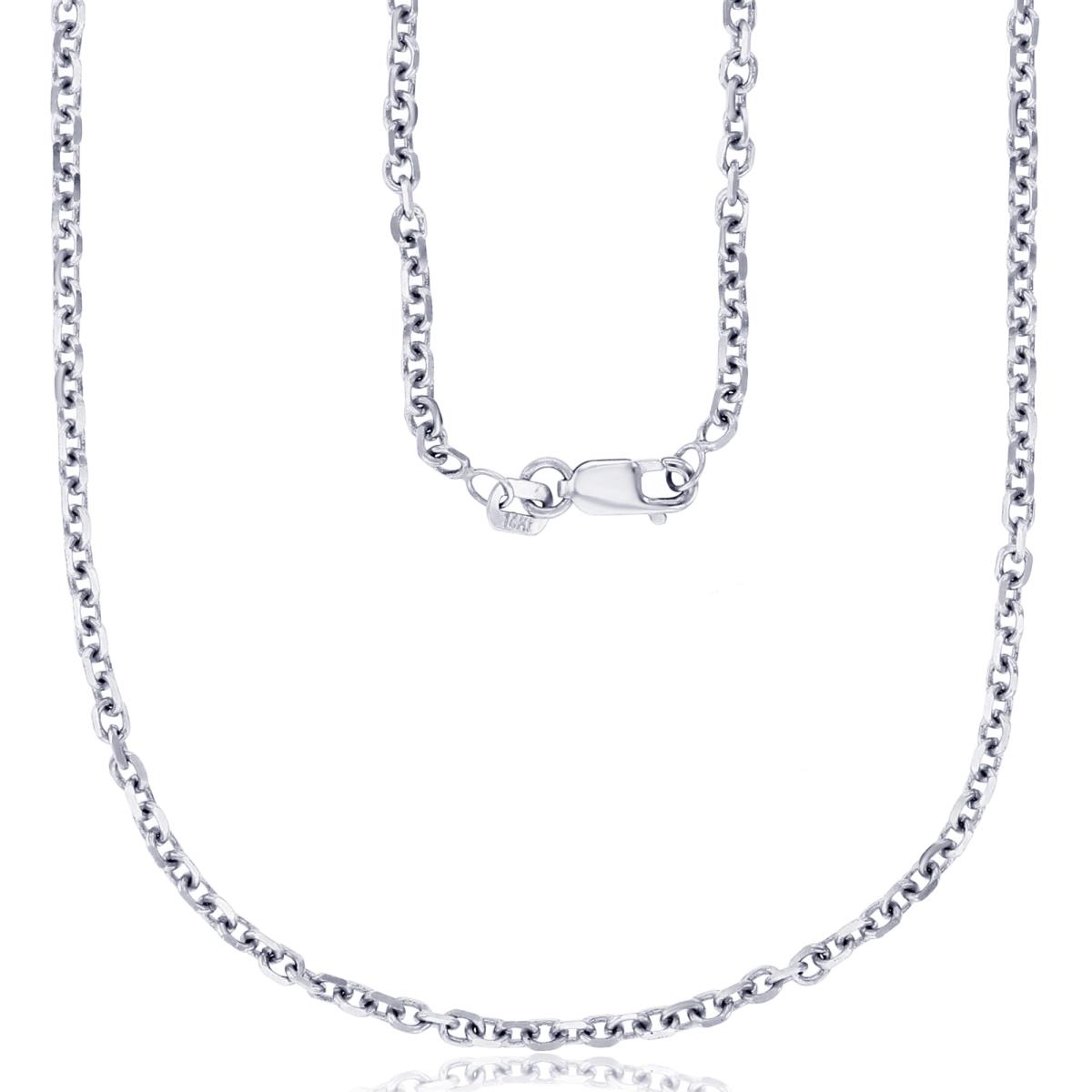 14k White Gold 2.20mm DC Cable 060 30" Chain