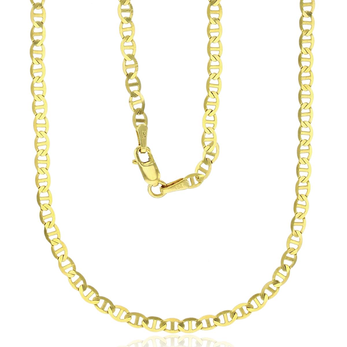 14k Yellow Gold Solid Mariner 060 16" Chain 