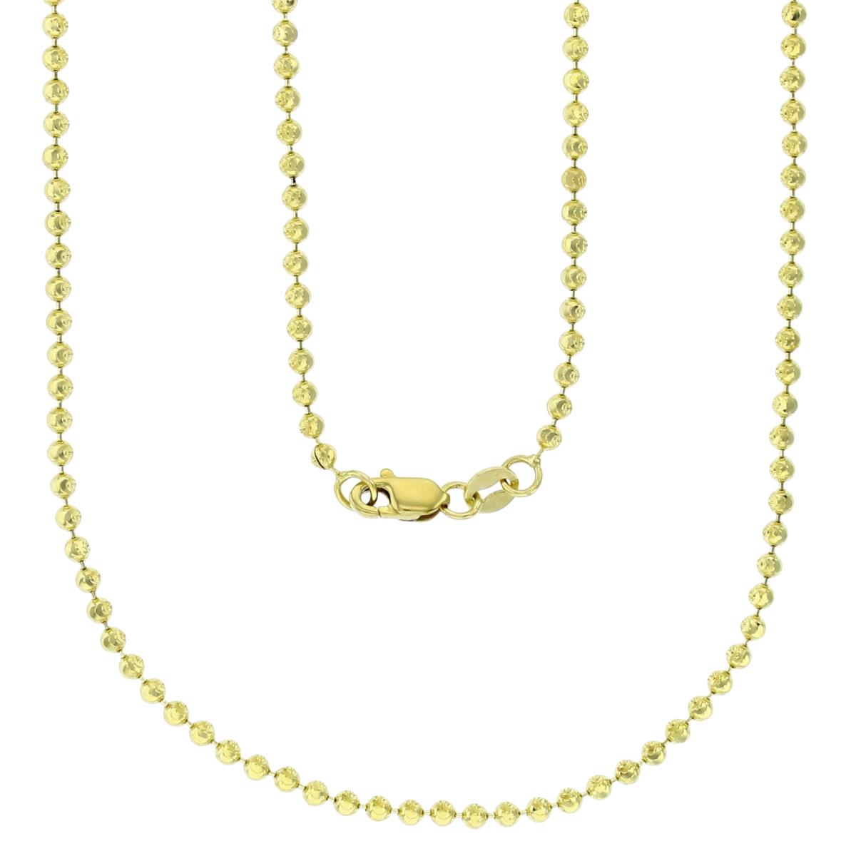 14K Yellow Gold 2mm 20" Moon Chain