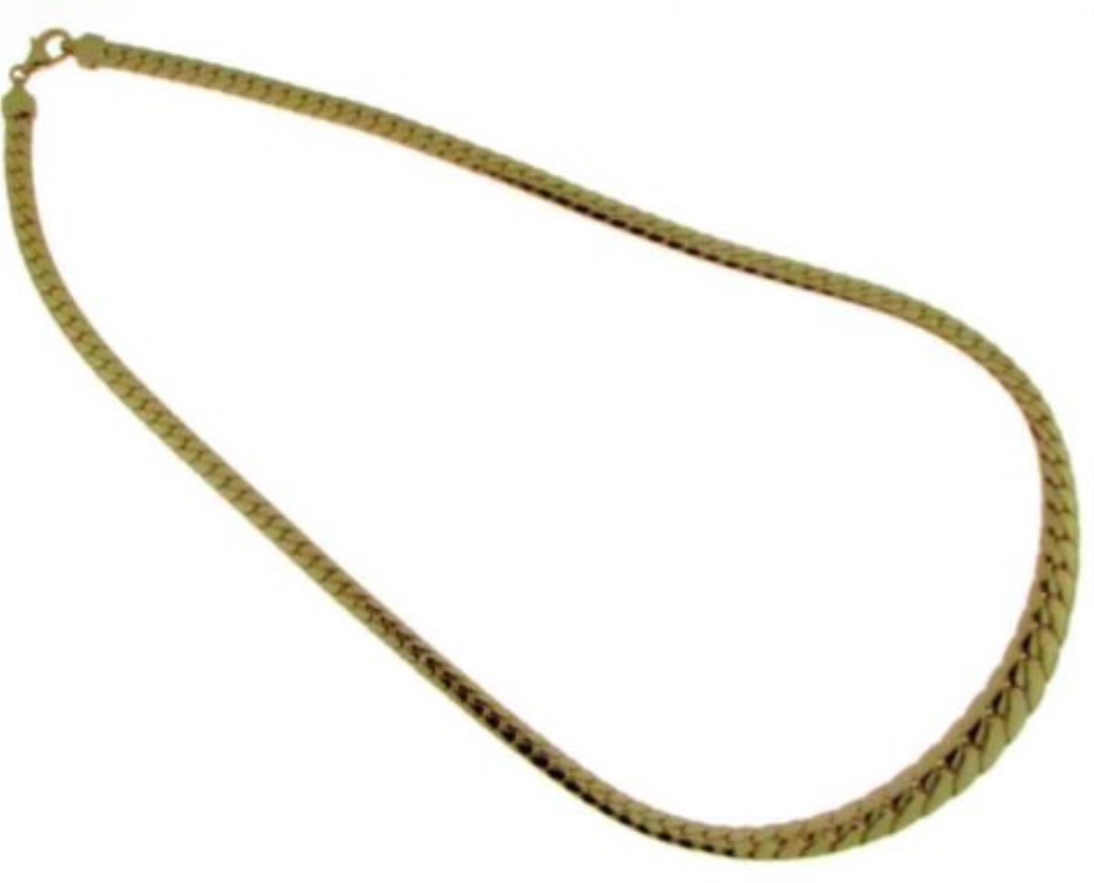 14K Yellow Gold Graduated Hollow Curb Cuban 18" Necklace