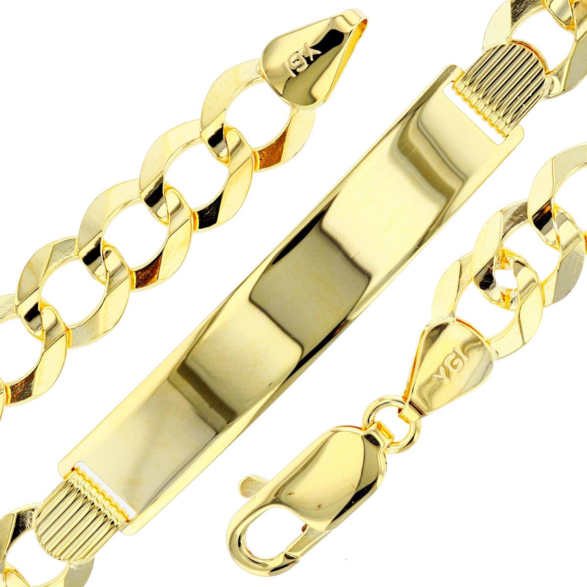 14K Yellow Gold 8MM 8.50" Cuban 210 ID Bracelet