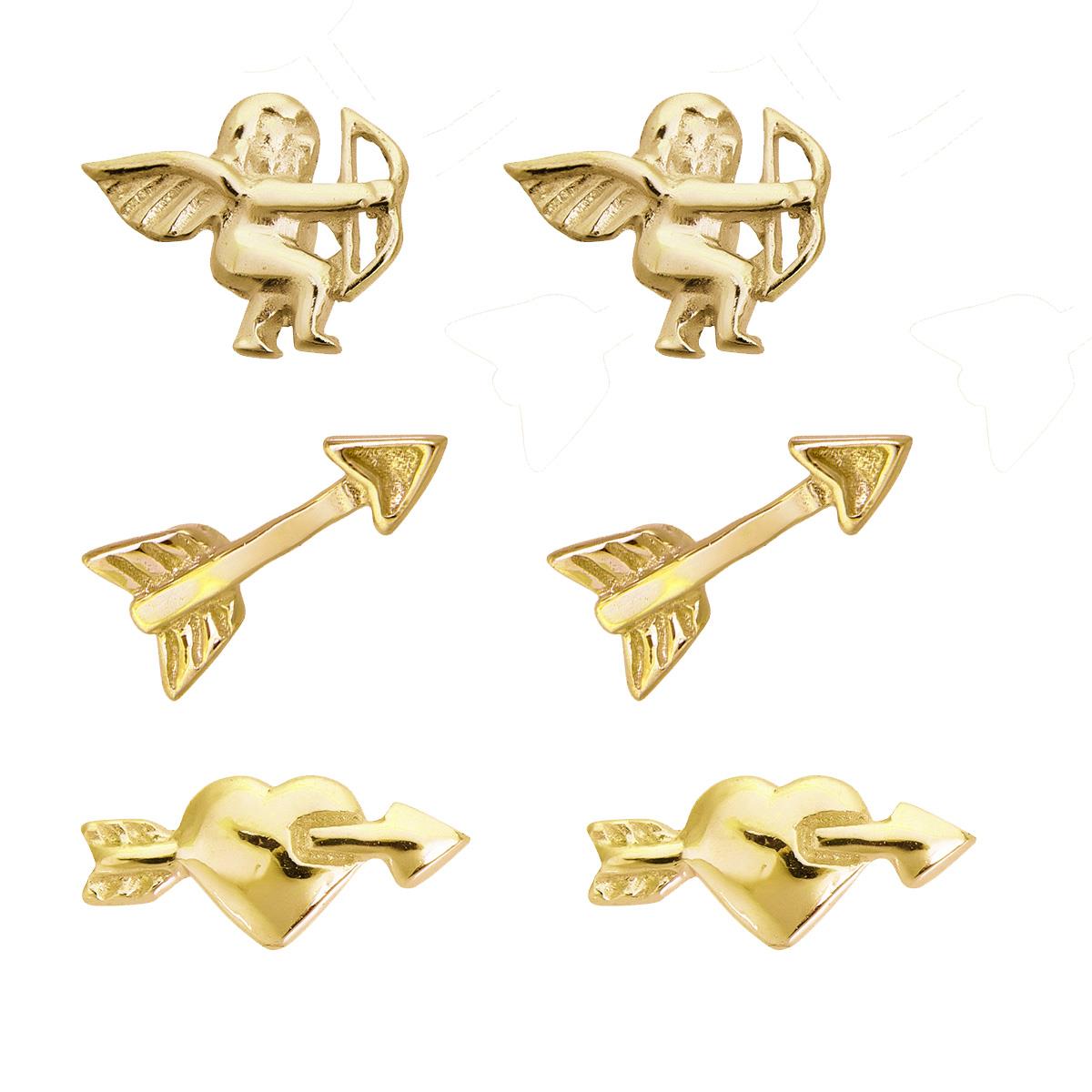 Sterling Silver Yellow Cupid Stud Set Kit