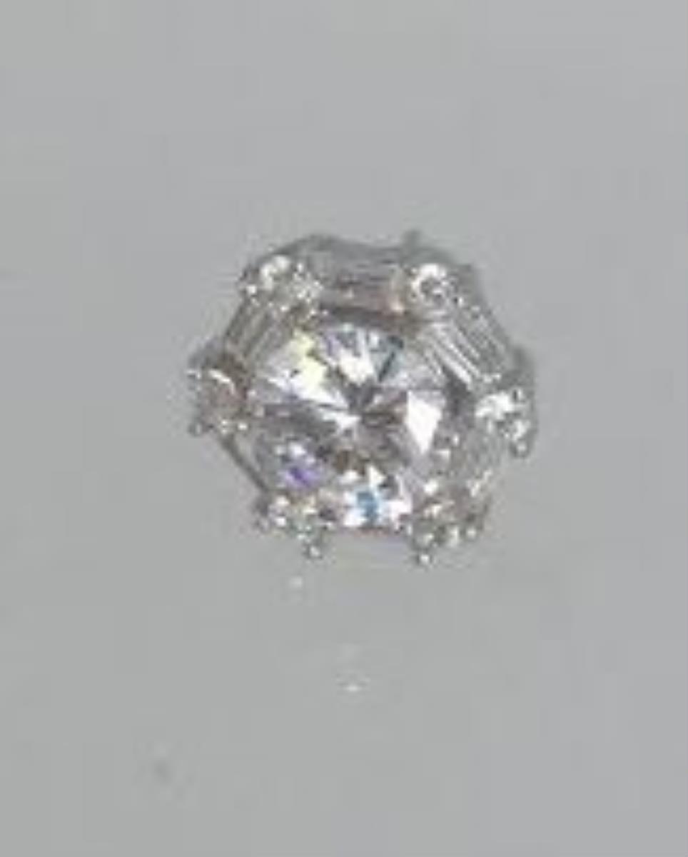 Sterling Silver Rhodium Hidden Bail Snowflake Pendant