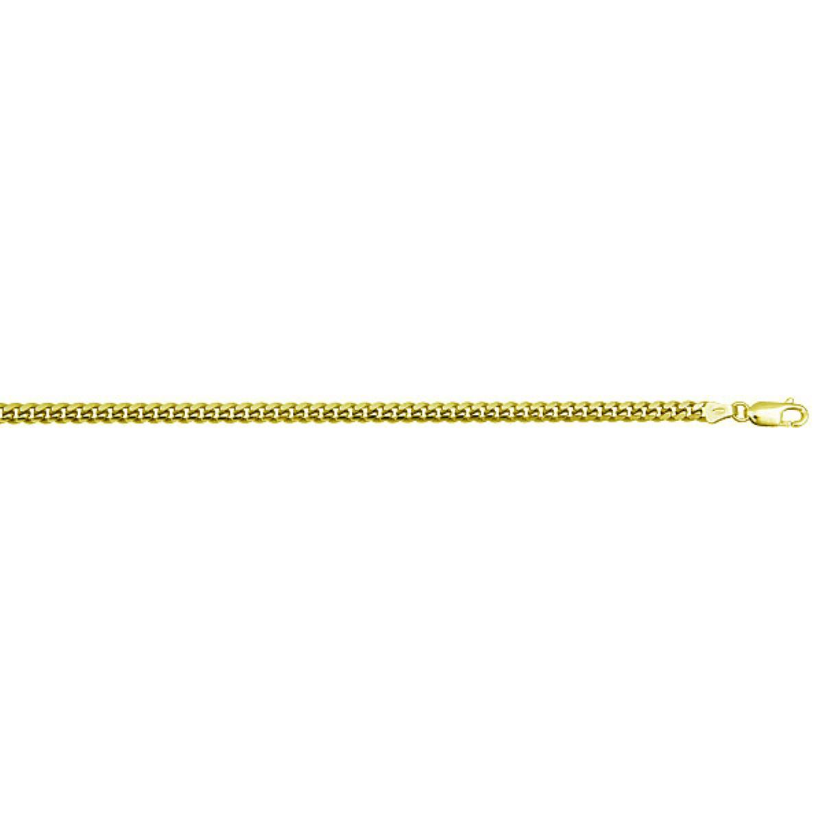 Sterling Silver Yellow 4.00mm 22" 120 Miami Cuban Chain